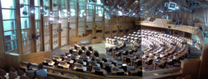 scottish parliament debating chamber photograph